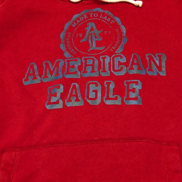American Eagle red sweatshirt. - Picture 3 of 8